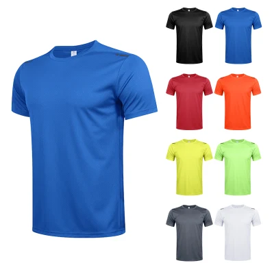 T-shirt d'entraînement de gymnastique pour hommes, coupe musculaire, respirant, évacuant l'humidité, Anti-transpiration, vêtements de Sport, Fitness, haut de Sport